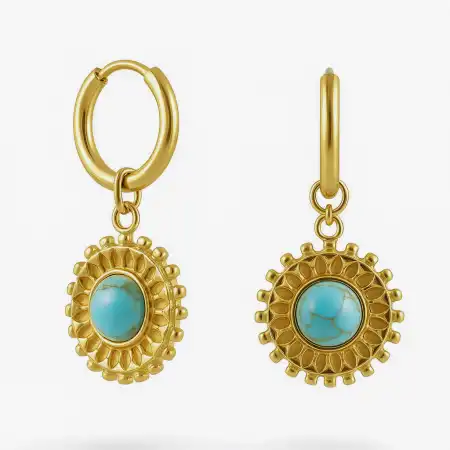 Pendientes Sol Turquesa